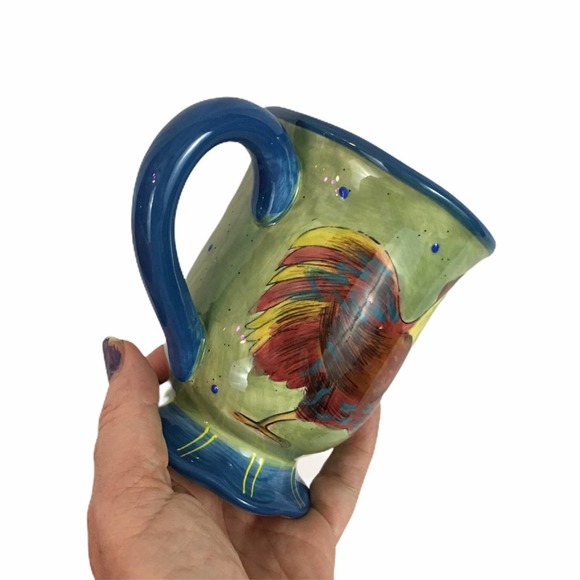 Rooster Hen Certified International Susan Wingets Ceramic Mug - Picture 5 of 7